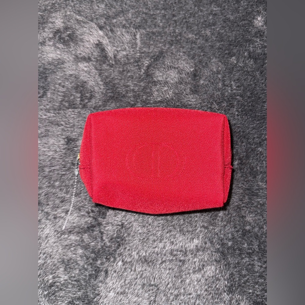 Dior Red Pouch with Gold Zipper NWOT